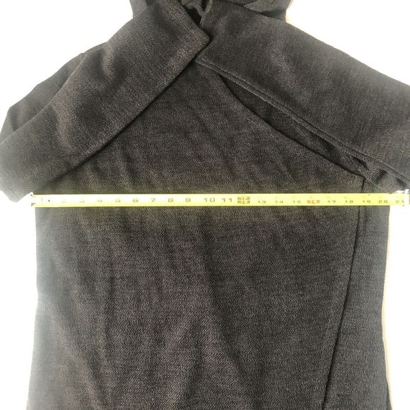 Doe & Rae Cardigan Black Waterfall Open Front Sweater W/pockets & Hood - Small - Picture 8 of 14